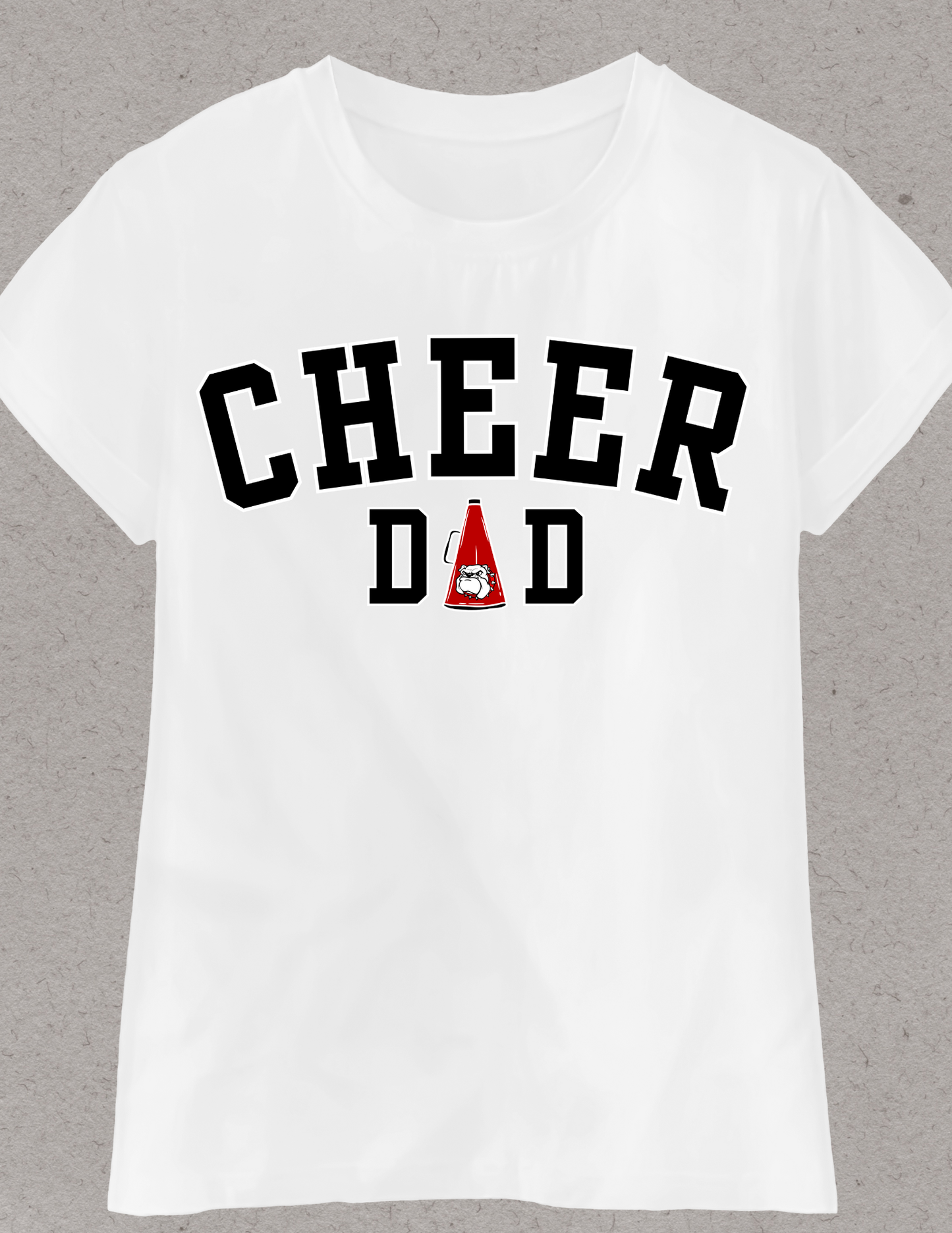 Bulldogs Cheer Dad Logo in Black & Red