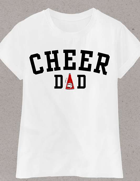 Bulldogs Cheer Dad Logo in Black & Red