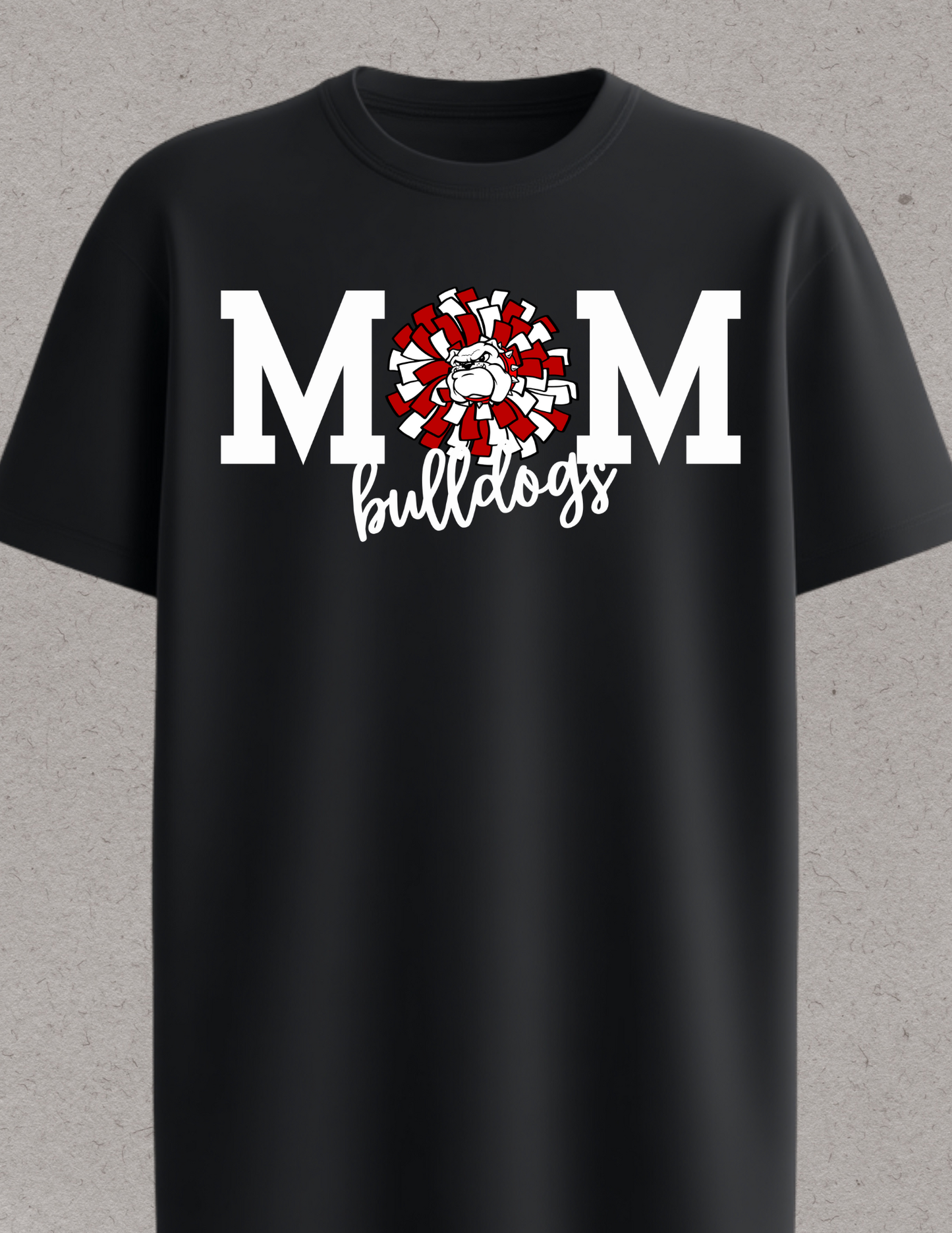 Bulldogs Cheer Mom Logo White