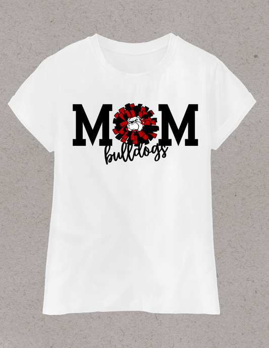 Bulldogs Cheer Mom in Black & Red