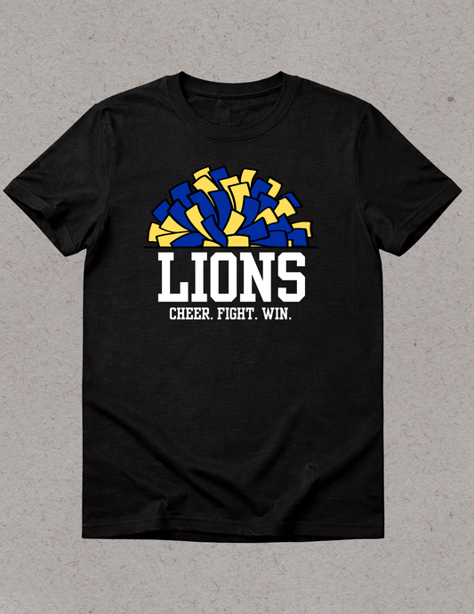 Lions Cheer White Cheer Fight Win