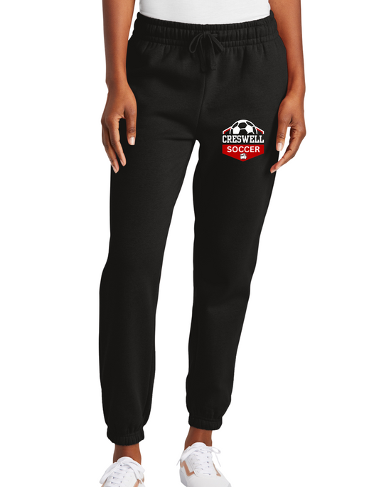 CRESWELL SOCCER - WOMENS FLEECE SWEATPANT IN BLACK DESIGN #1