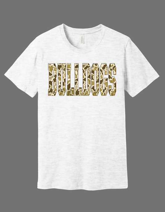 Bulldogs Brown Camo Logo