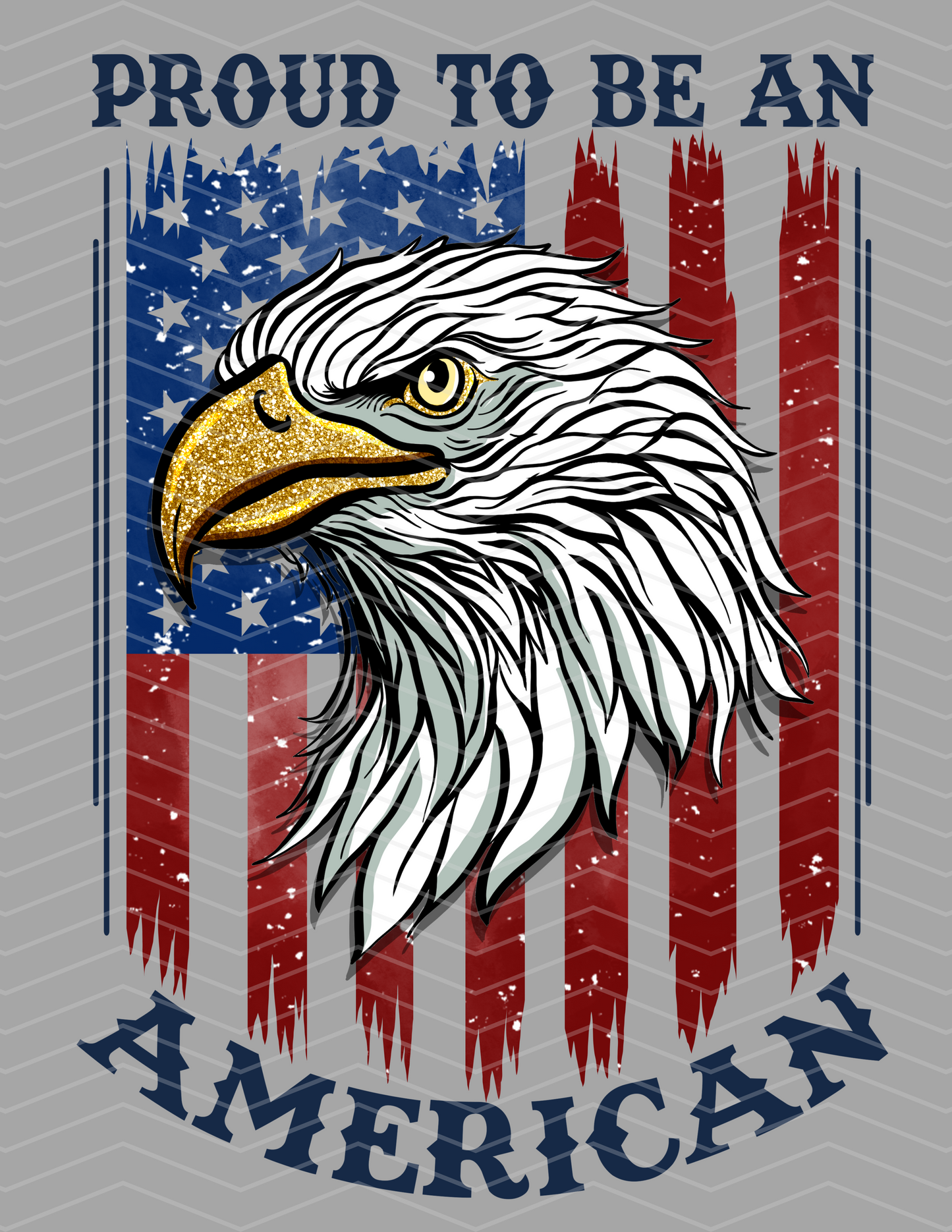 Proud To Be An American Eagle & Flag Graphic