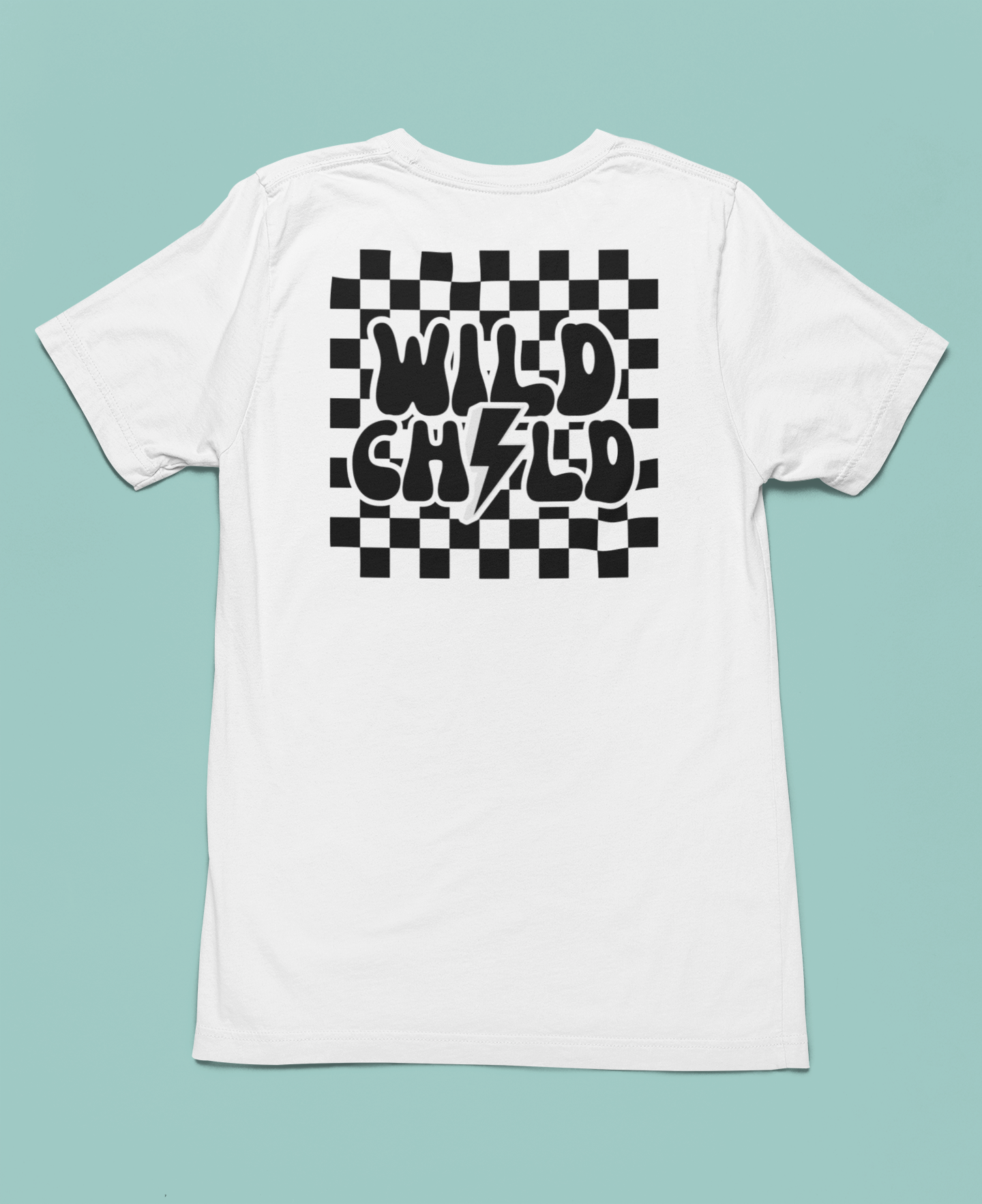 Front & Back Wild Child Lightning Bolt Logo