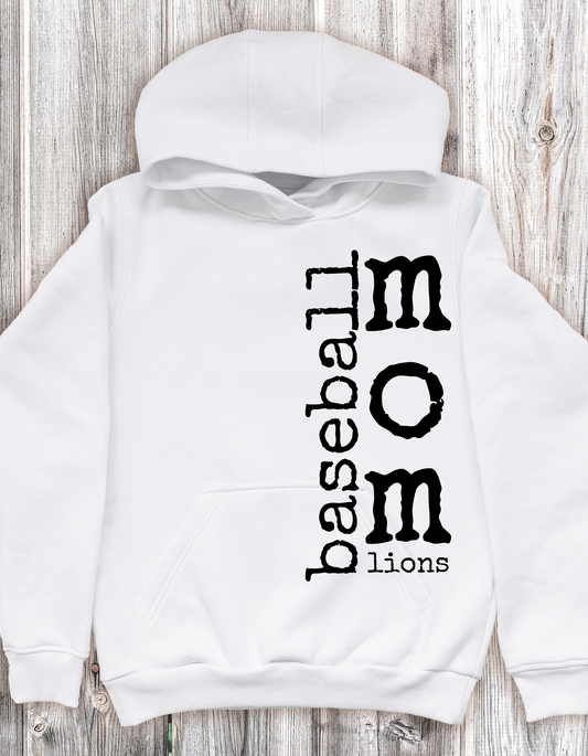 Lions Baseball Mom Typography