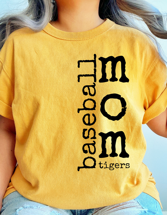 Tigers Baseball Mom Typography
