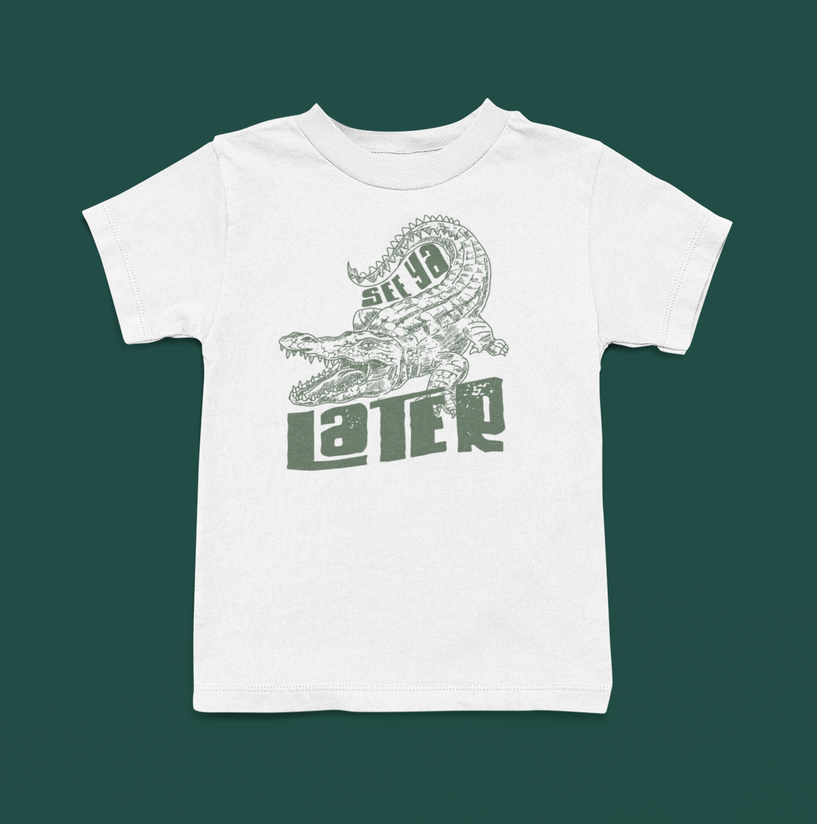 See Ya Later Alligator In Green Logo