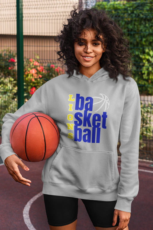 Lions Basketball Multi Color Logo Tee