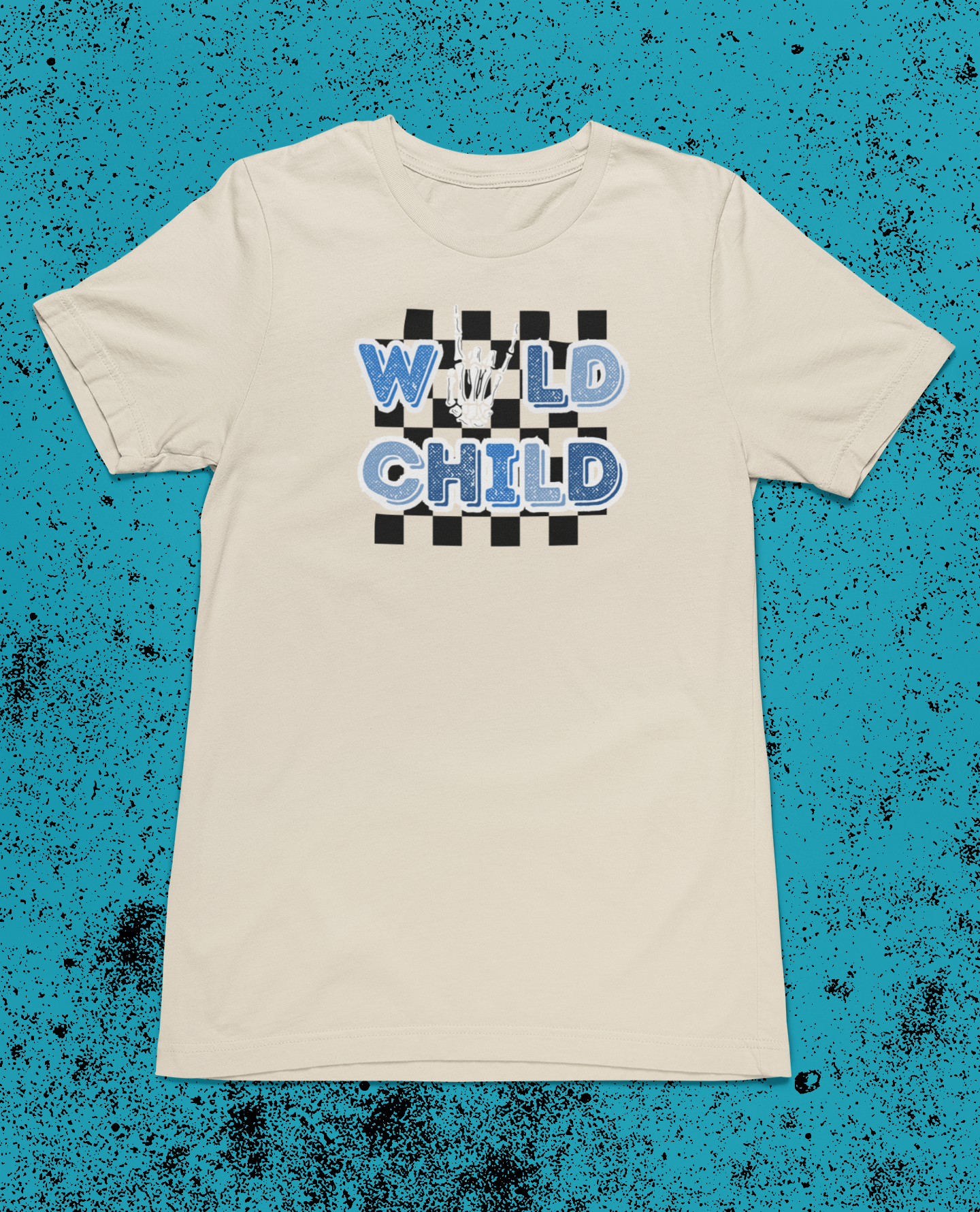 Wild Child In Blue Checkered Logo