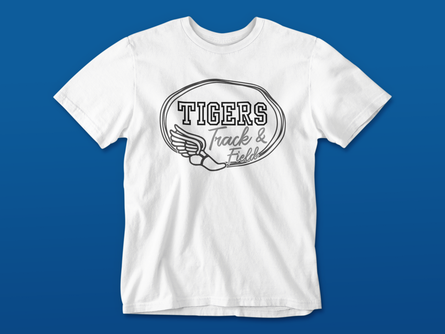 Tigers Track And Field Oval Logo Tee