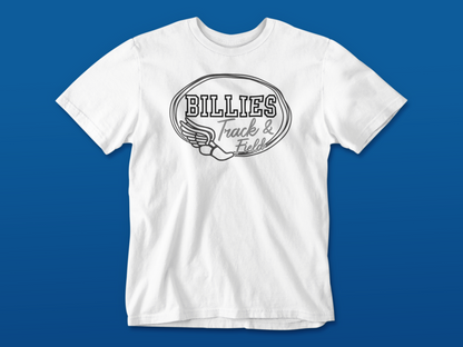 Billies Track And Field Oval Logo Tee