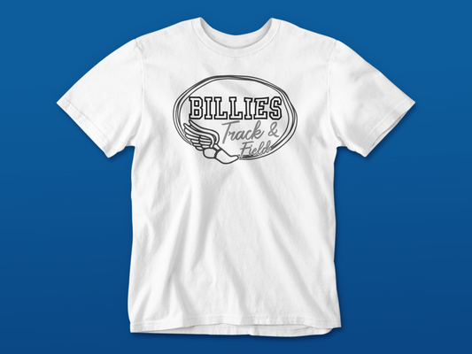 Billies Track And Field Oval Logo Tee