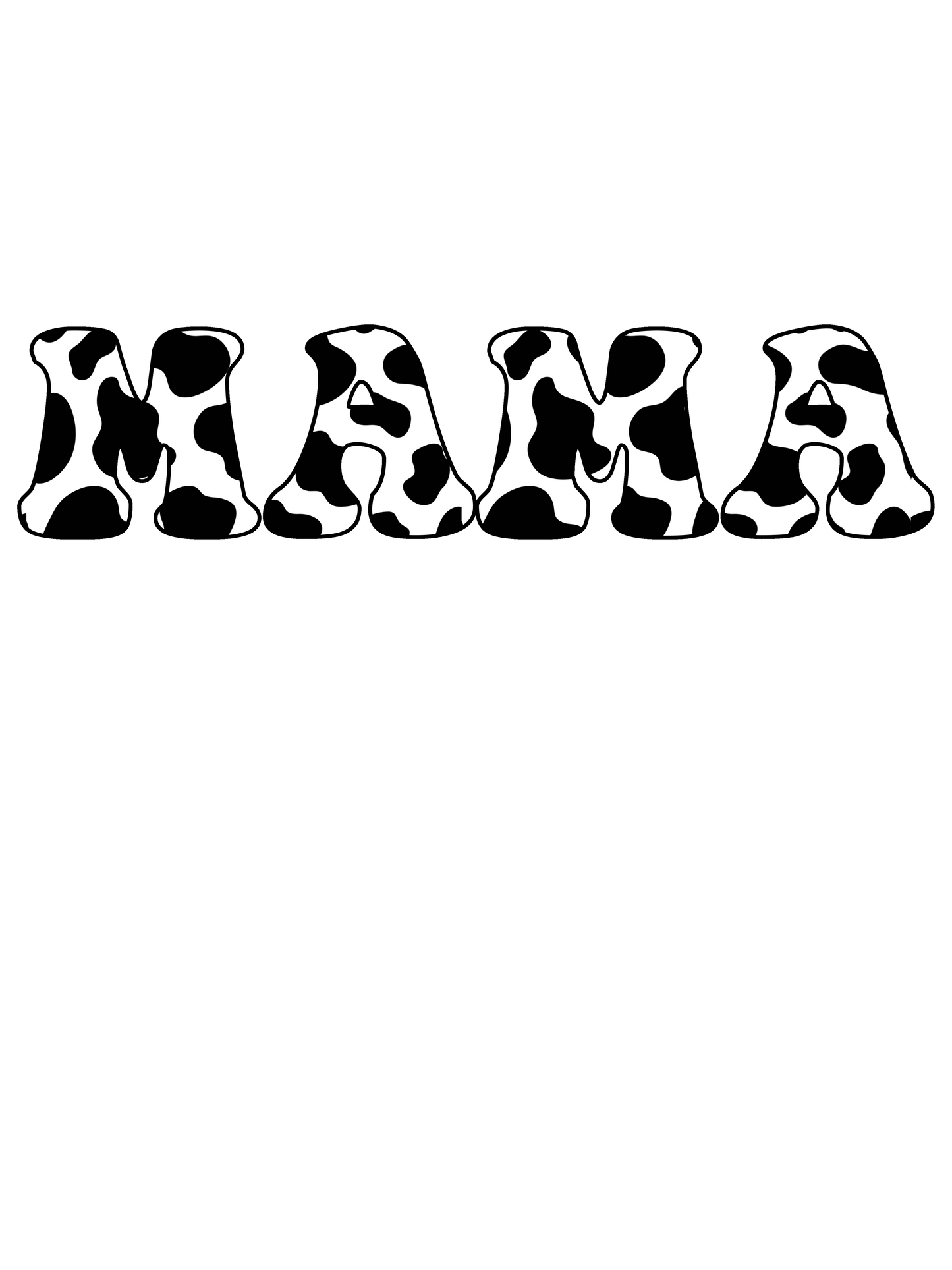 MaMa  Cow Print Logo