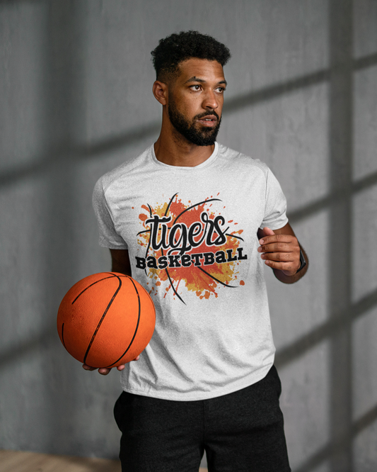 Tigers Splatter Basketball Tee
