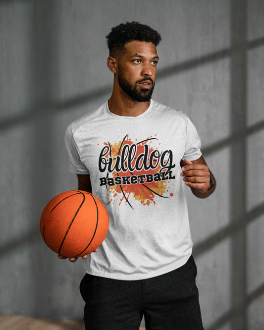 Bulldogs Splatter Basketball Tee