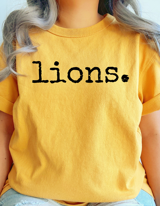 Lions Typography