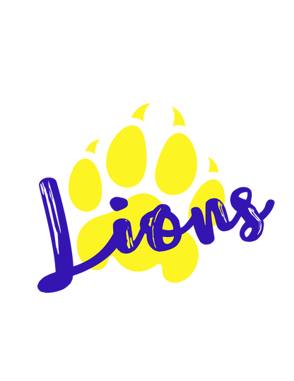 Blue & Gold Lions with Paw
