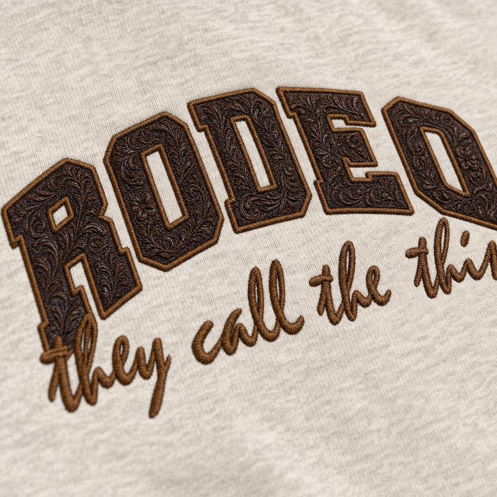 RODEO- Embroidered Applique Sweatshirt