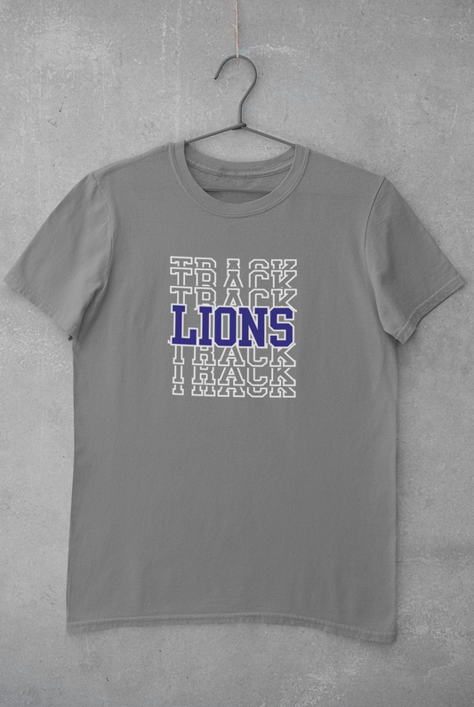 Lions Stacked Logo Track Tee