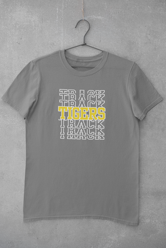 Tigers Stacked Logo Track Tee