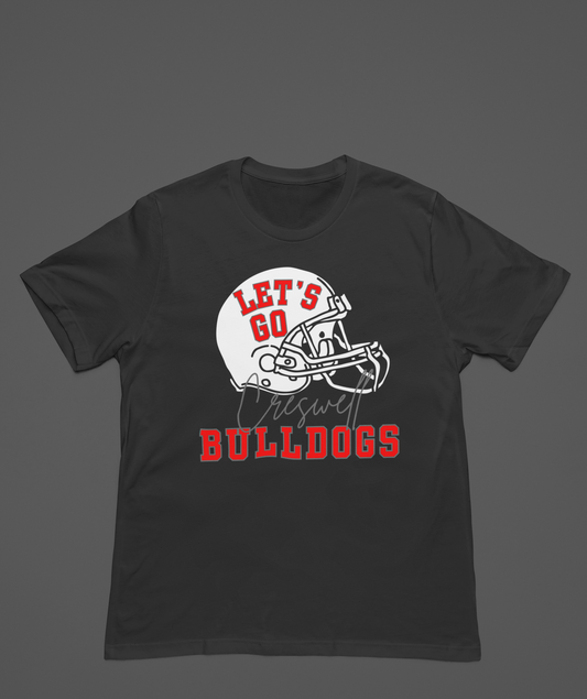 Let's Go Creswell Bulldogs Football Helmet Logo!