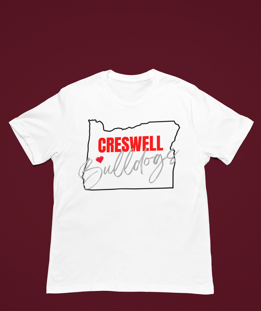 Heart Of Oregon Creswell Bulldogs In Gray Logo!