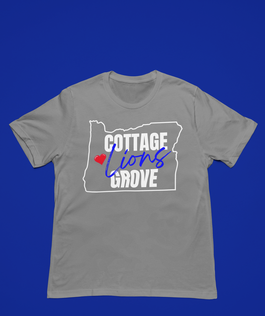 Heart Of Oregon Cottage Grove Lions In Blue Logo!