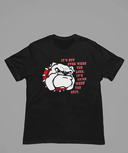 It's Not Over Bulldogs Logo-Red
