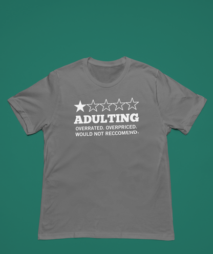 Adulting-1 Star Rating In White!