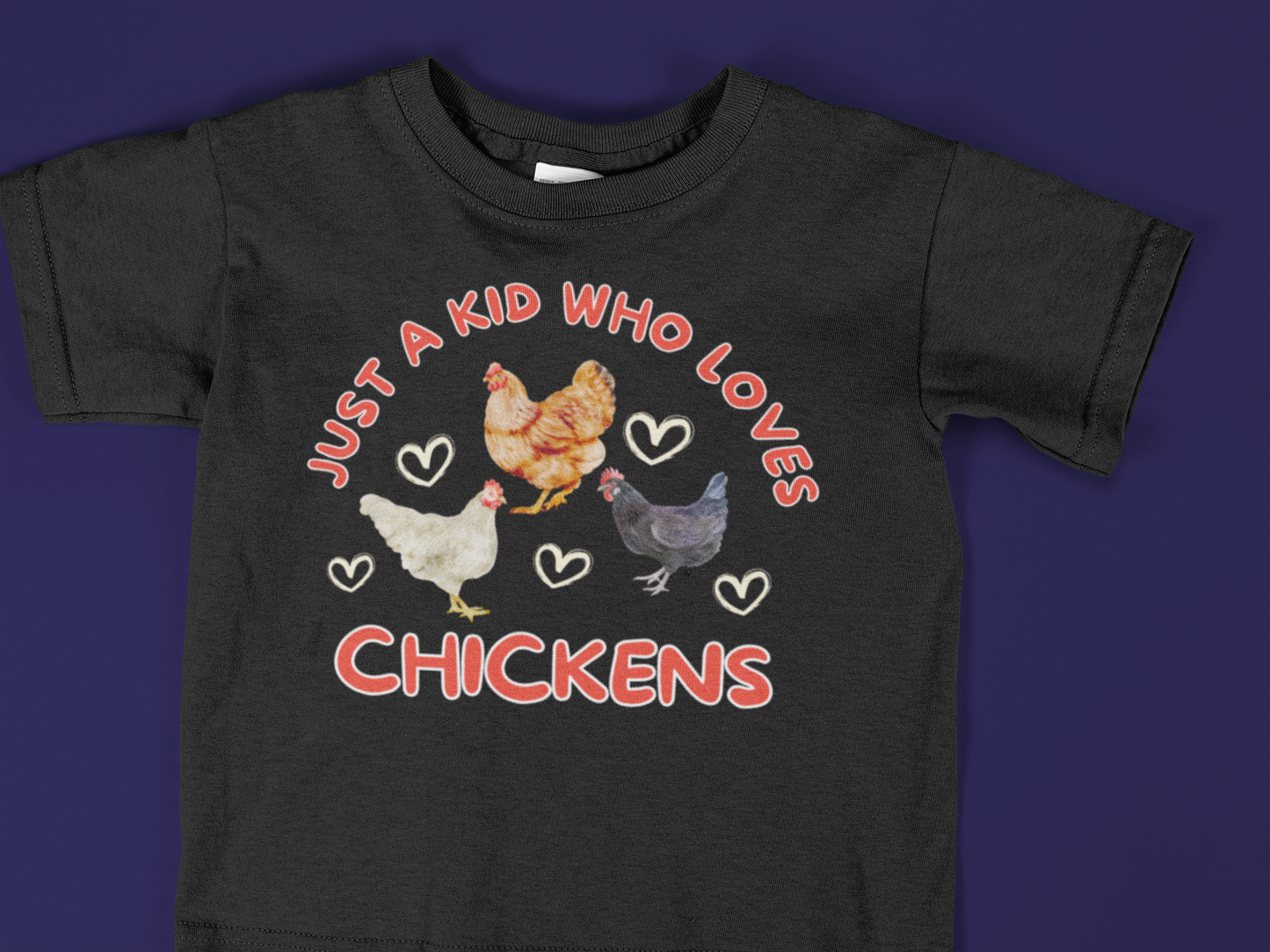 Just A Kid Who Loves Chickens Logo