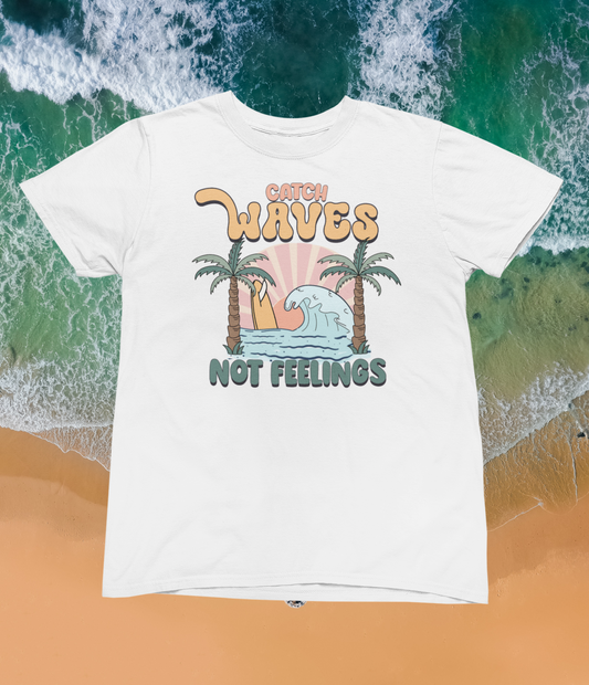 Catch Waves Not Feelings Logo