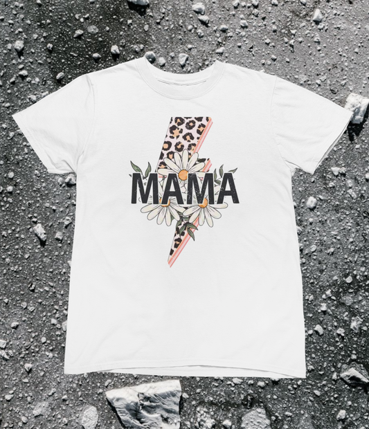 MaMa Daisy & Lightning Logo Tee