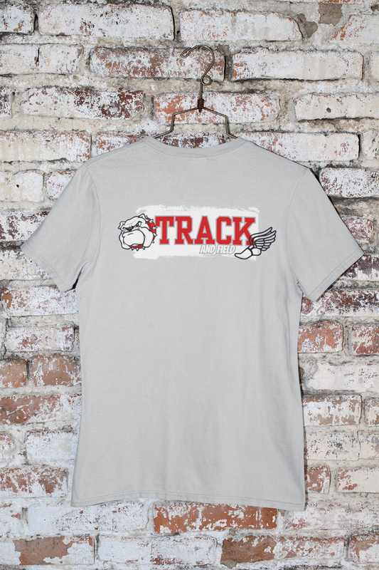 Bulldogs Distressed Mascot Track Tee