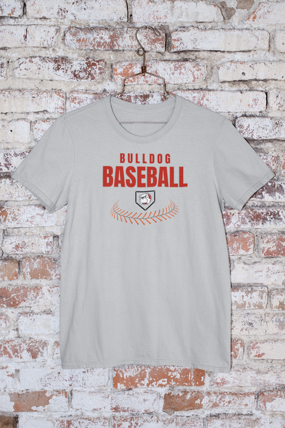 Bulldog Baseball Curved Laces Tee