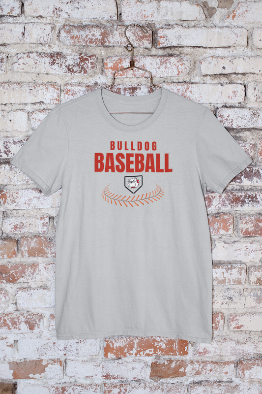 Bulldog Baseball Curved Laces Tee