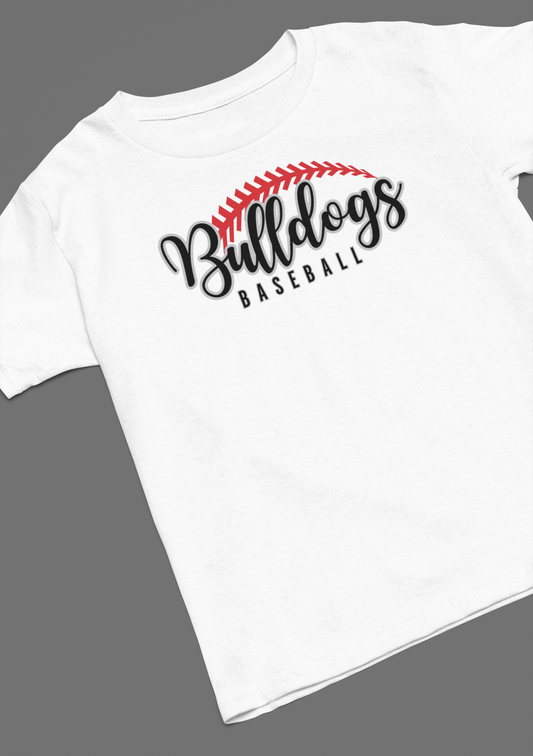 Bulldogs Baseball Arched Lace Tee