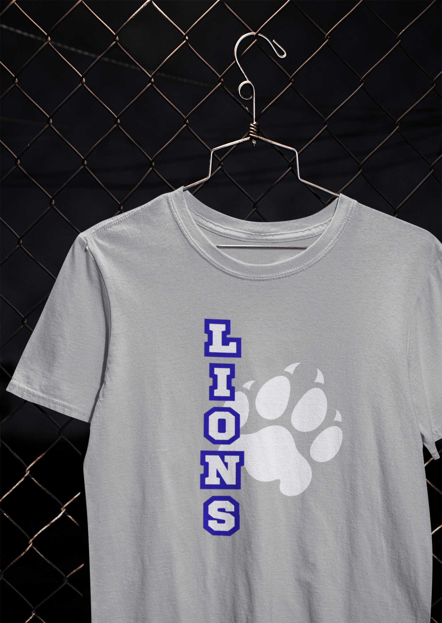Vertical Lions and White Paw