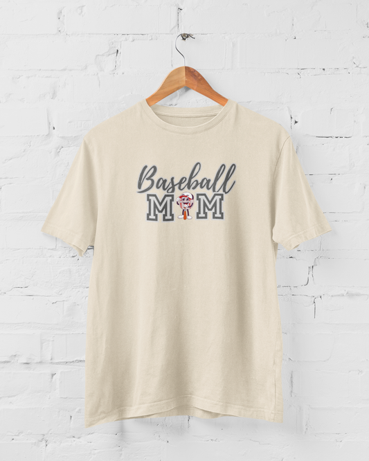 Baseball Mom with Retro Figure Tee