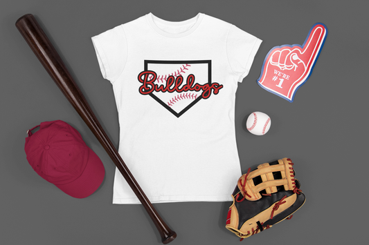 Bulldogs Baseball Base Logo Tee