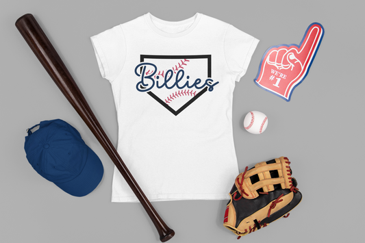 Billies Baseball Base Logo Tee