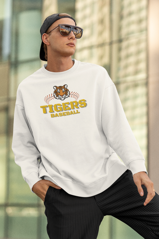 Tigers Baseball Logo And Laces Tee