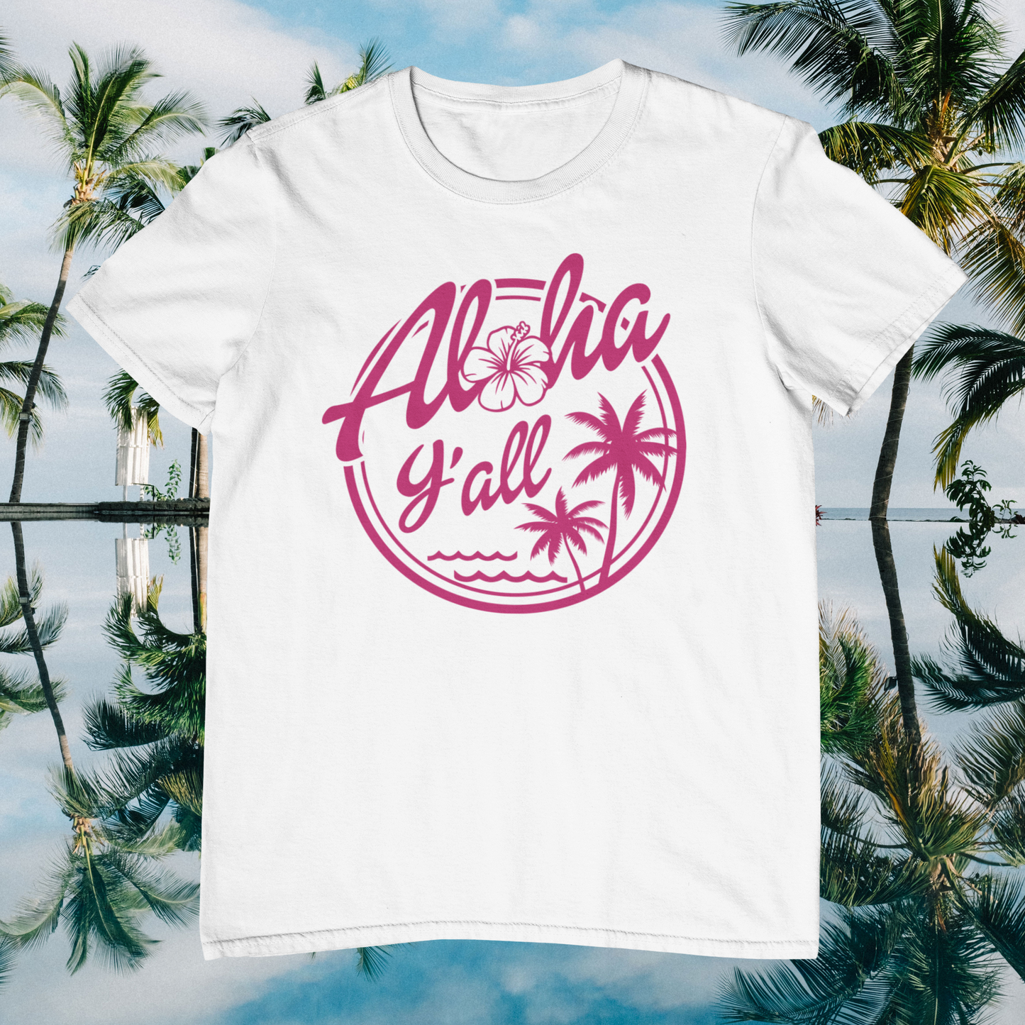 Aloha Y'All Pink Logo