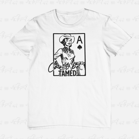 Can't Be Tamed Retro Cowgirl Logo