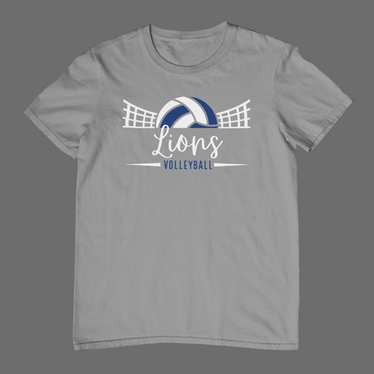 Cottage Grove Lions Blue & White Volleyball Logo