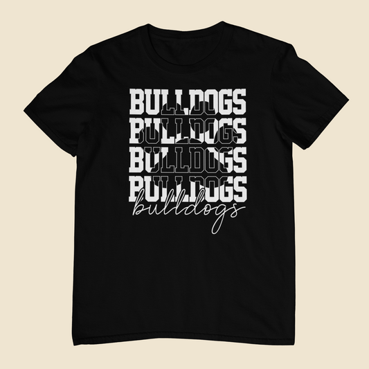 Bulldogs Stacked Up - White