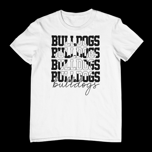 Bulldogs Stacked Up - Black