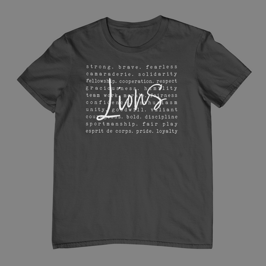 Lions Strong & Brave - White