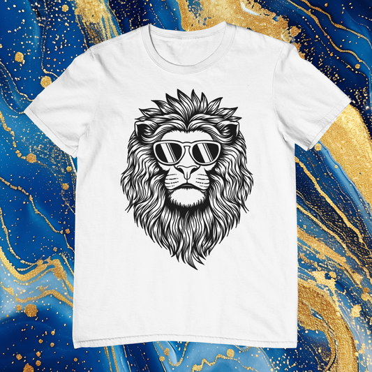 Black & White Cool Lion Mascot Graphic!