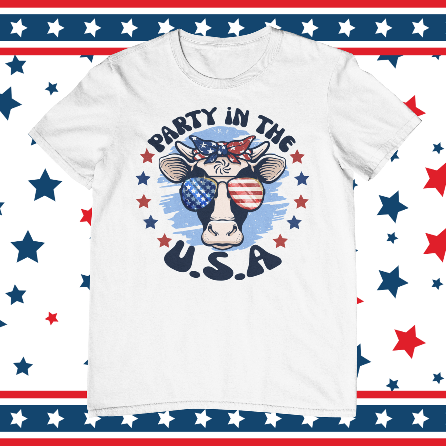 Party In The USA Cow Graphic!